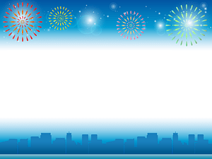 Fireworks Night City Frame