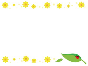 Flower Ladybug Frame