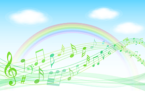 Rainbow Musical Note