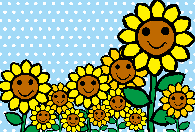 Sunflower Dots Background