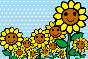 Sunflower Dots Background