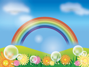 Rainbow Soap Bubble Flower