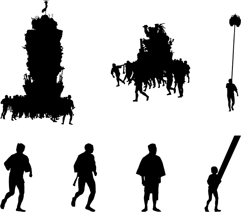 Japanese Festival Silhouette