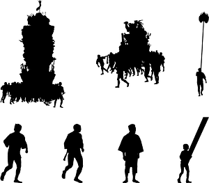 Japanese Festival Silhouette
