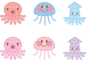 Applique Octopus Jellyfish Squid