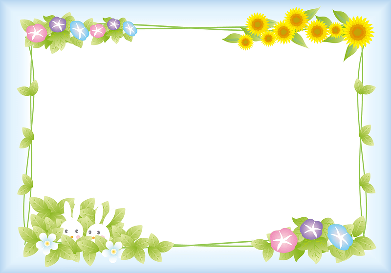 Morning Glory Sunflower Frame