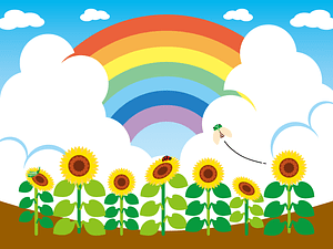 Rainbow Sunflower