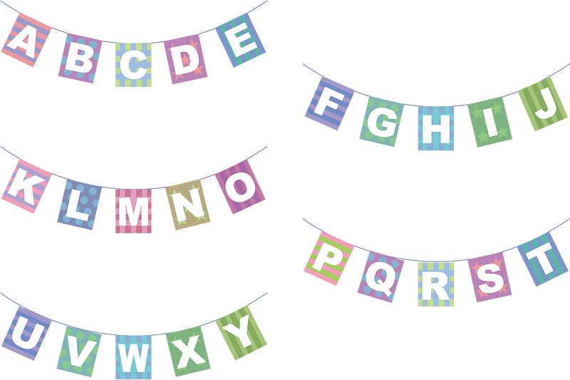 Alphabet Flag Garland