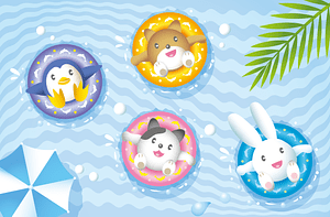 Animal Sea Bathing