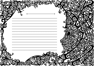 Foliage Scroll Letter Paper
