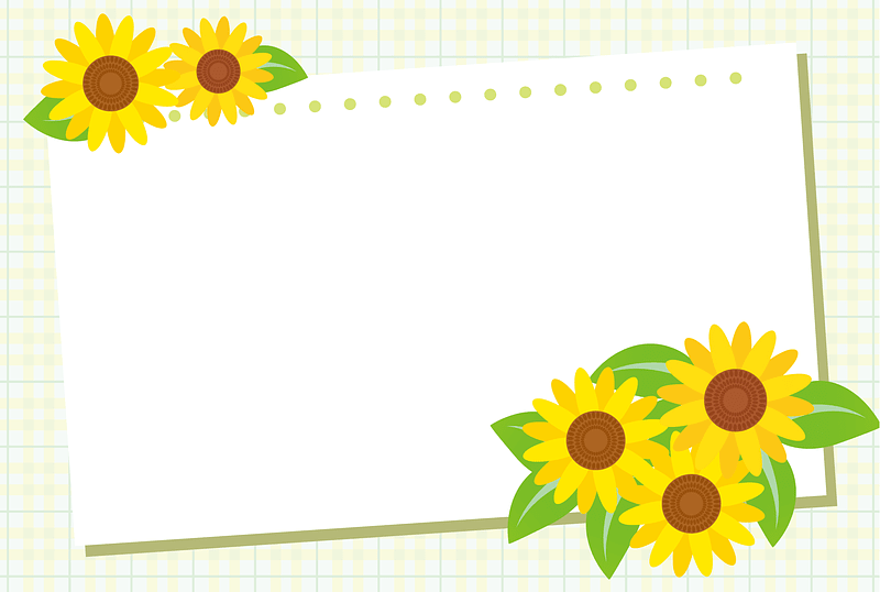 Sunflower Drawing Paper