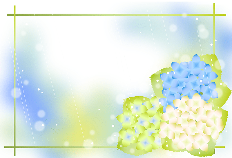 Hydrangea Rain Frame