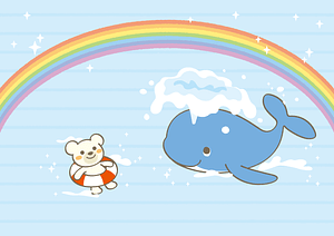 Rainbow Polar Bear Whale