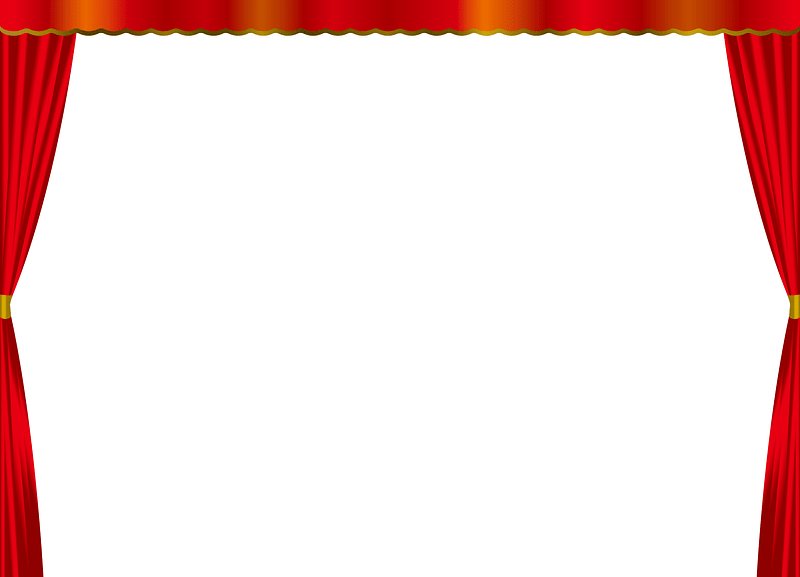 Red Curtain Frame