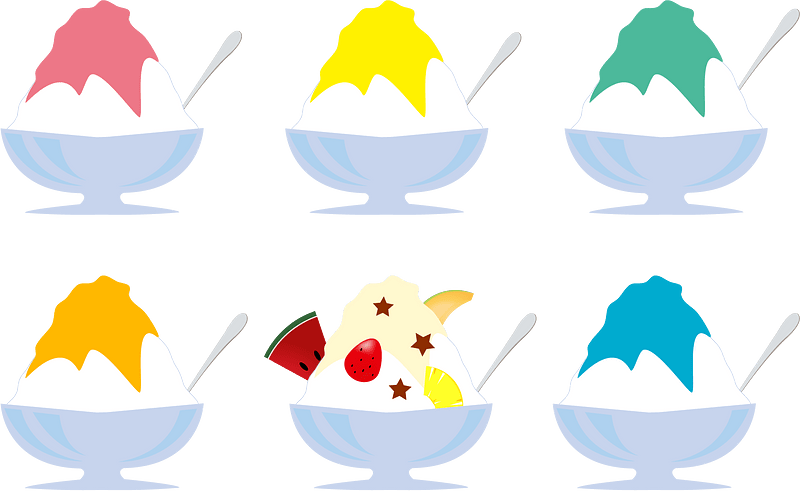 Kakigori Shaved Ice Dessert