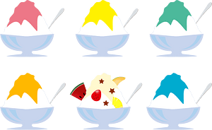Kakigori Shaved Ice Dessert