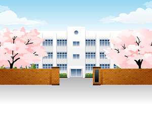 School Cherry Blossoms