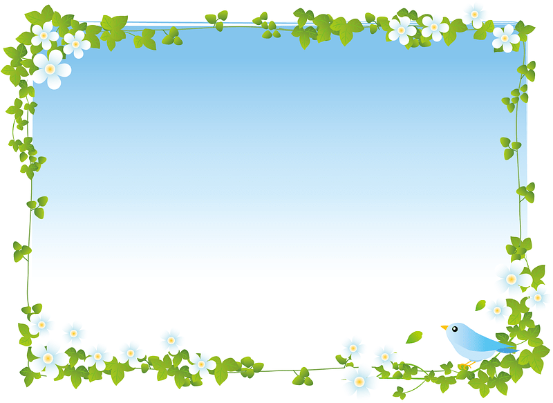 Blue Sky Bird Ivy Frame