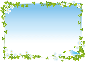 Blue Sky Bird Ivy Frame