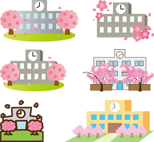 School Cherry Blossoms