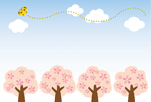 Cherry Blossoms Butterfly