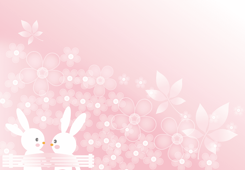 Rabbit Floral Background