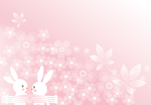 Rabbit Floral Background