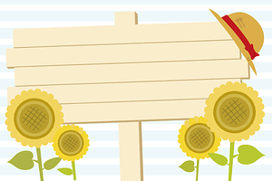 Signboard Sunflower
