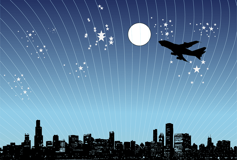Night City Airplain