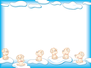 Dogs Clouds Frame