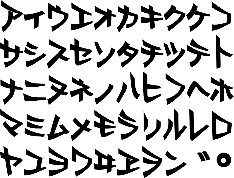 Katakana Character