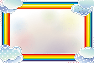 Rainbow Clouds Frame