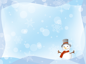 Snowman Snow Frame