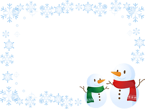 Snowman Snowflake Frame