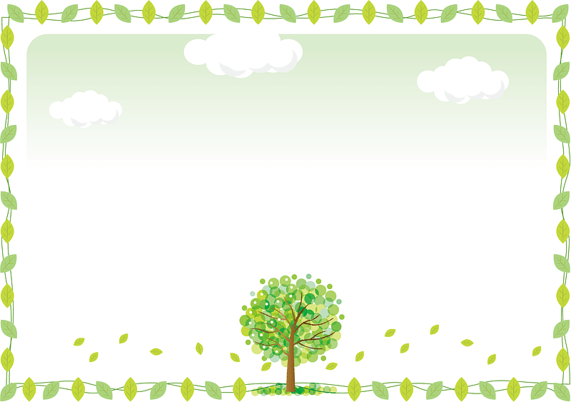 Green Leaves Frame