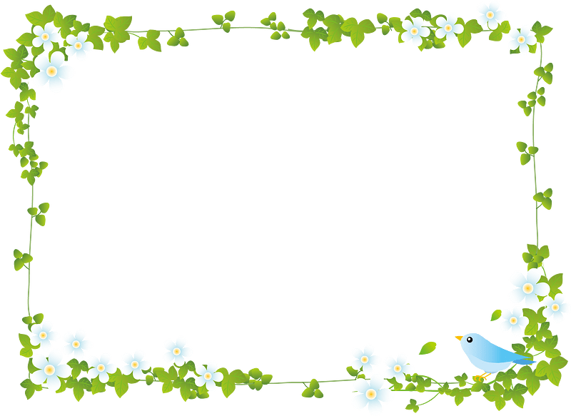 Blue Bird Vine Frame
