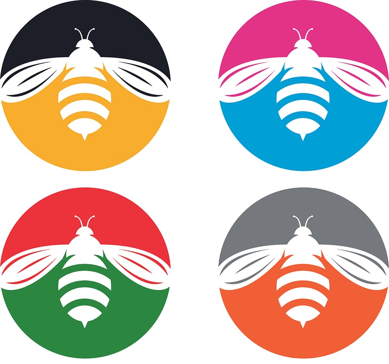 Bee color logo