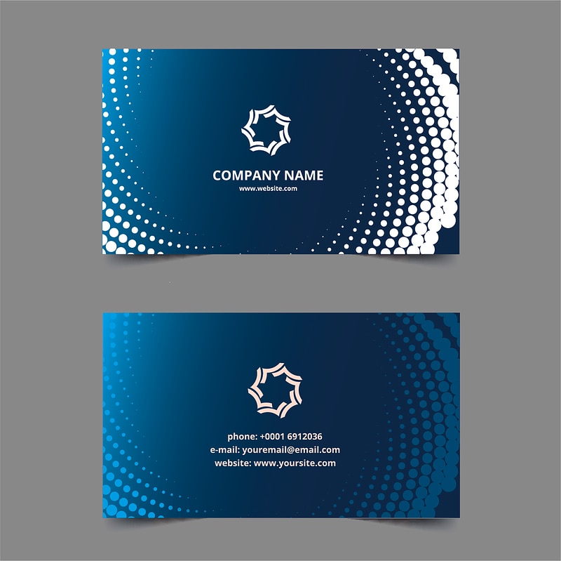 Blue dots business card