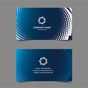 Blue dots business card