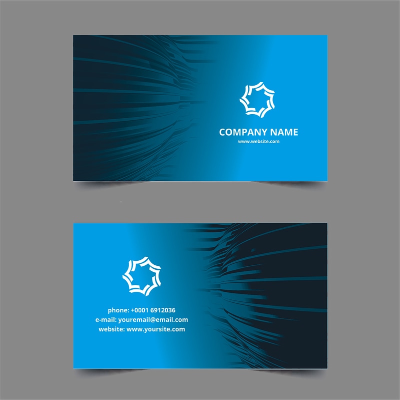 Blue theme business card