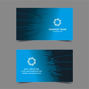 Blue theme business card