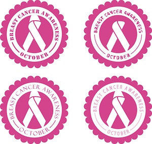 Breast cancer stickers