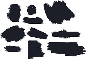 Brushes black ink