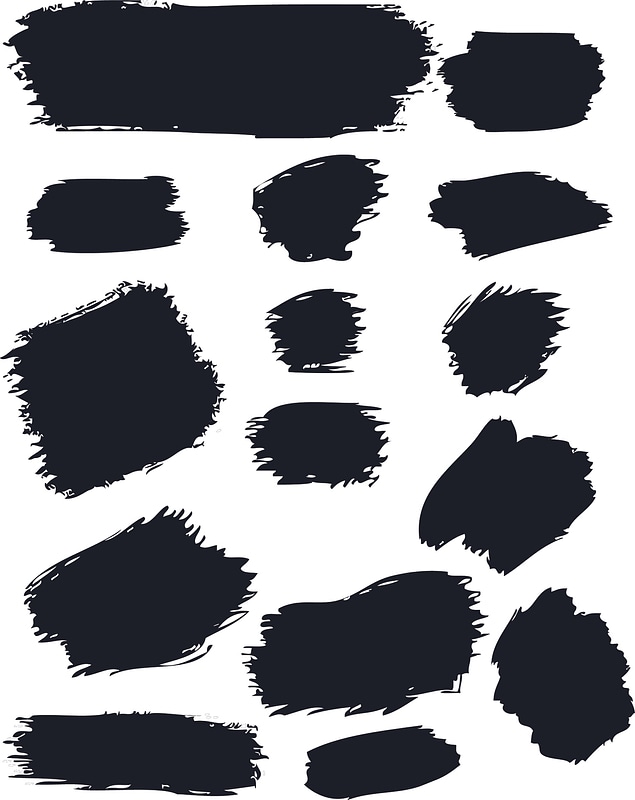 Brushes black ink