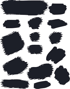 Brushes black ink