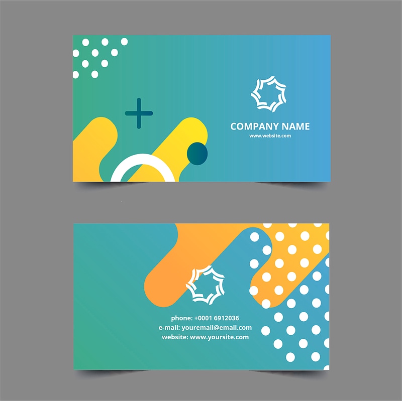 Business card color theme