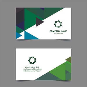 Business card theme green