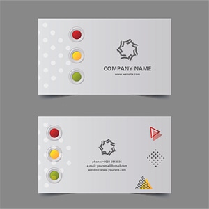 Business card theme grey