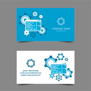 Business cards gear tech