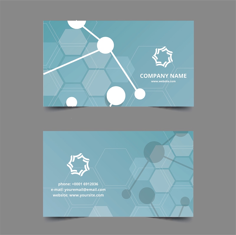 Business cards template chemistry